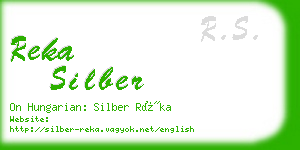 reka silber business card